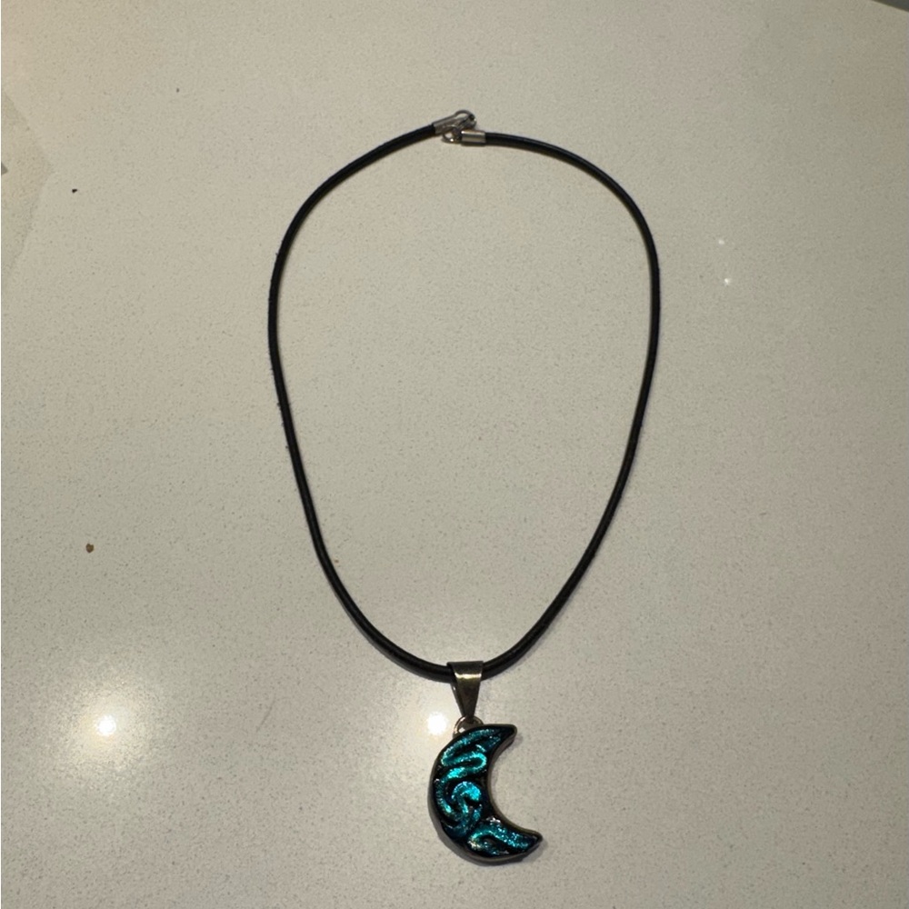 Sterling Silver Slide with Black Cord
